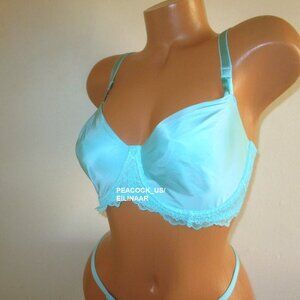 38DD Victoria Secret Dream Angels Unlined Push Up w/o Padding Bra Aqua Blue